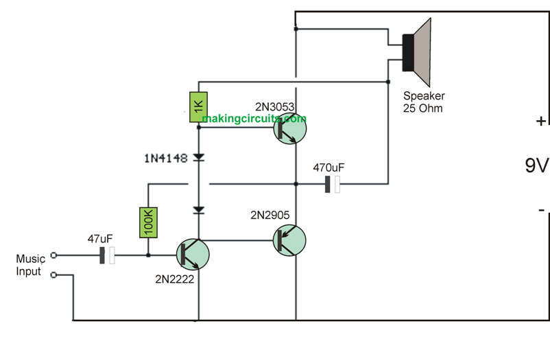 Simple Transistor Amplifier Circuit Diagram - Wiring Diagram