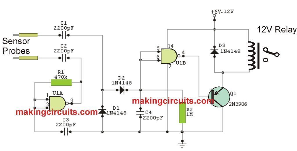 Anti Corrossive Water Level Probe Circuit