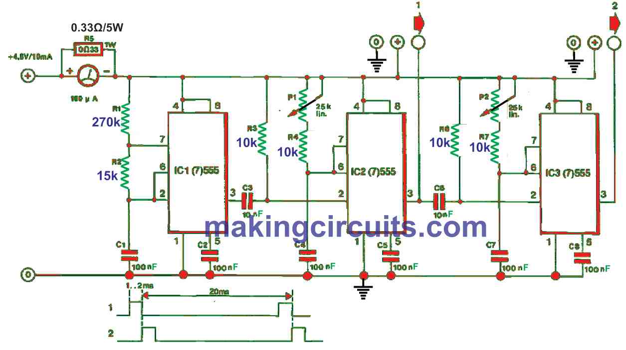 Servo Motor Driver Circuit Using 555 - Wiring Diagram