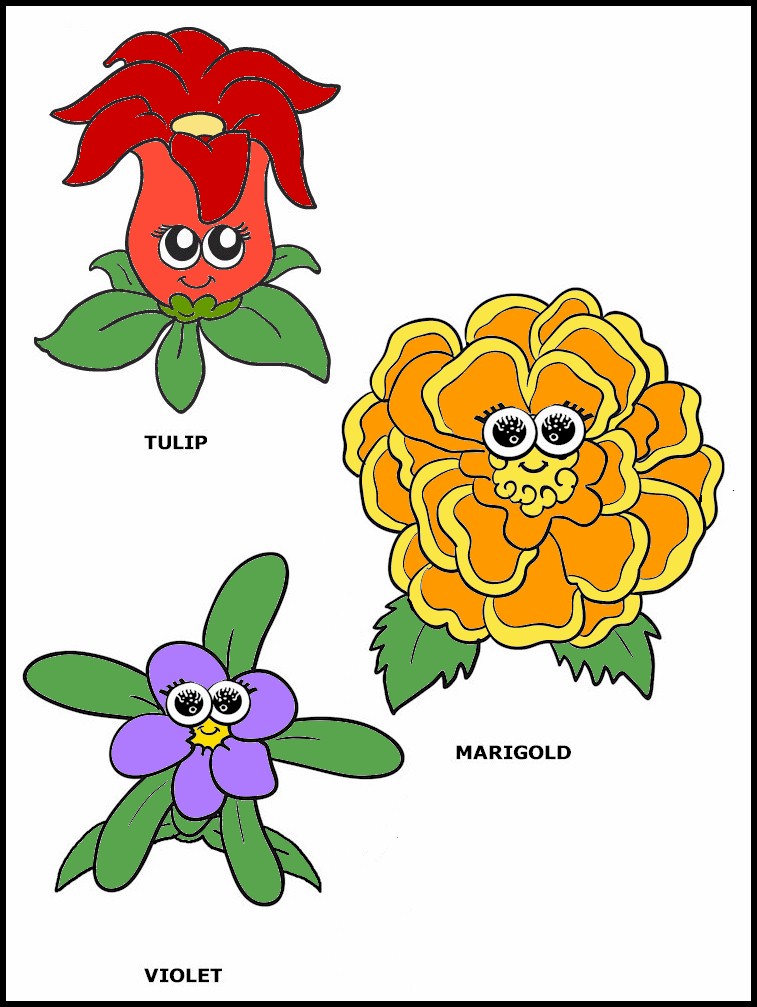 Daisy Flower Puppet Color Printable - MakingFriends