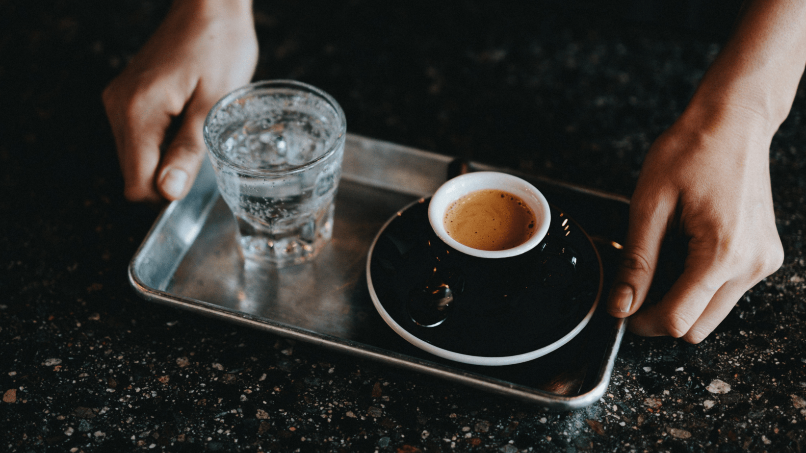 Why is Mineral Water served with espresso