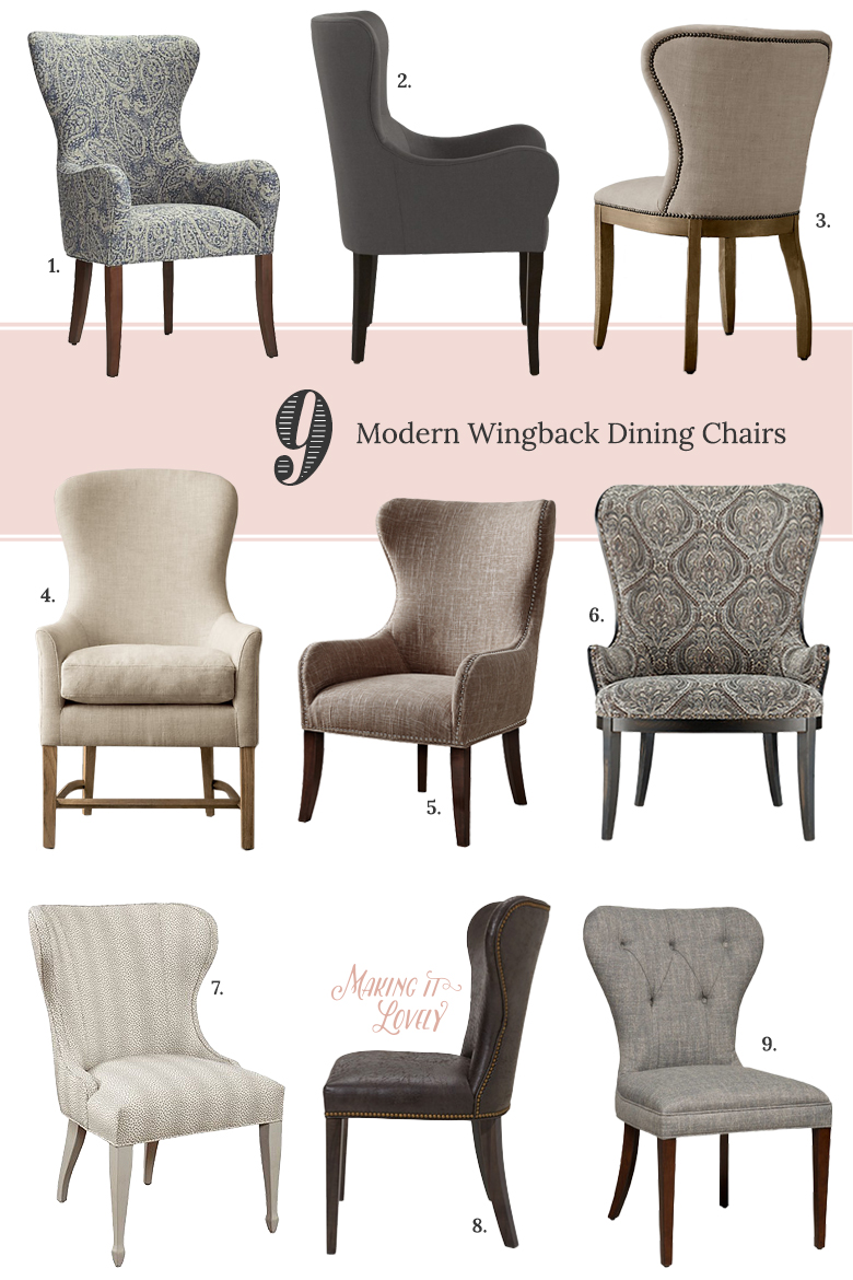 9 Modern Wingback Dining Chairs Making it Lovely