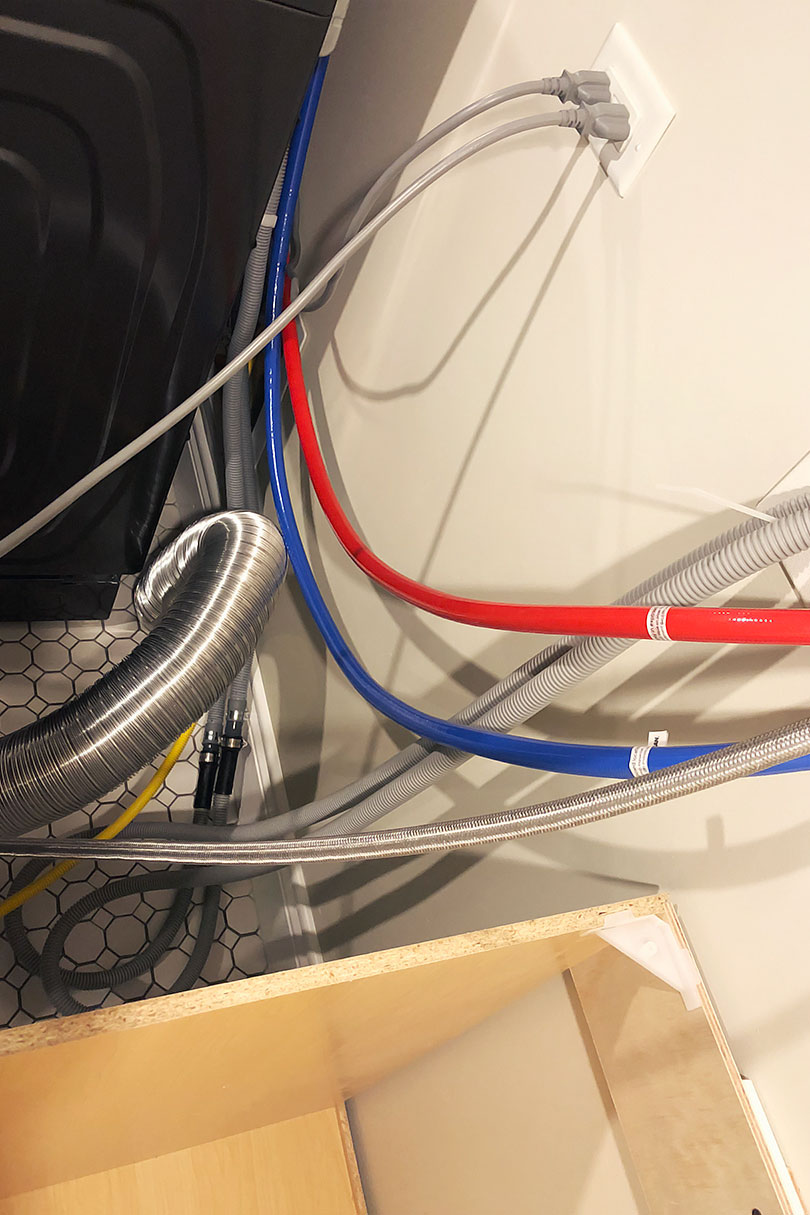 Laundry Room Washer and Dryer Hoses, Ducts, Drains, and Water Inlets Making it Lovely