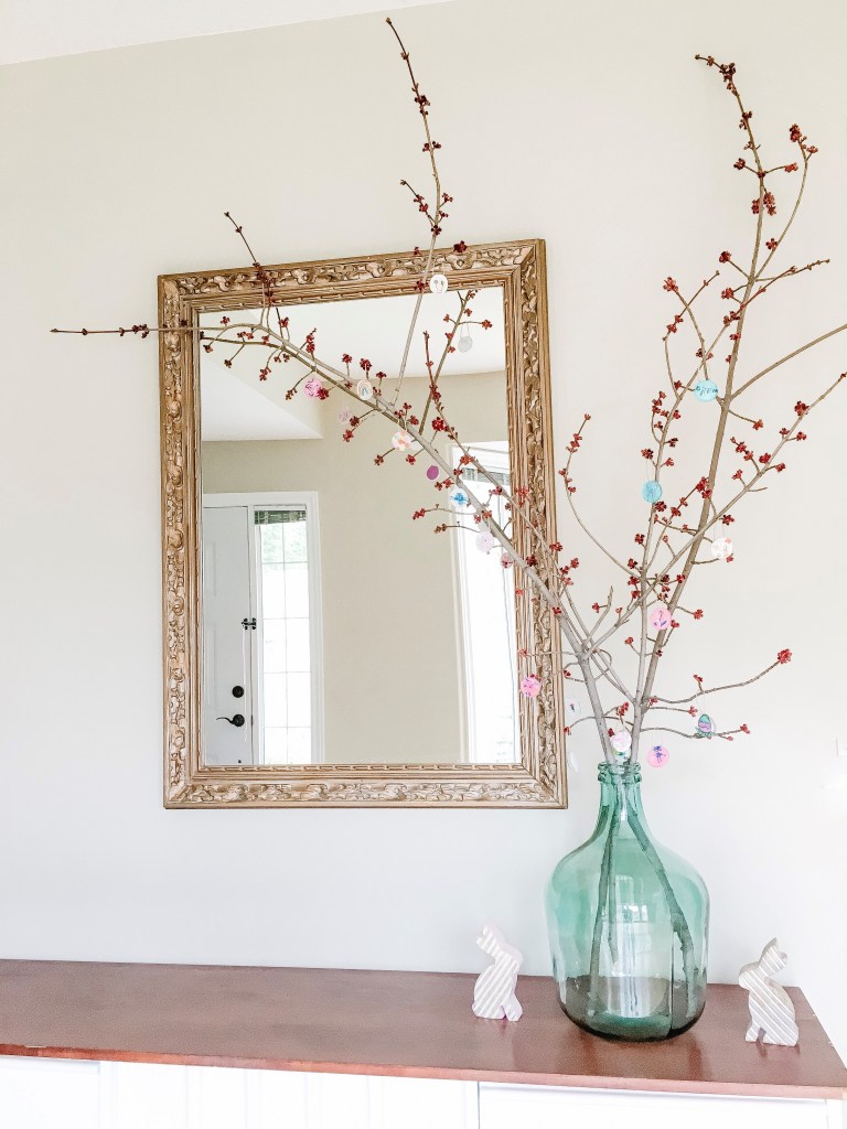 DIY Easter Tree with Cute Glass Gem Easter Decorations! - easter tree inspiration