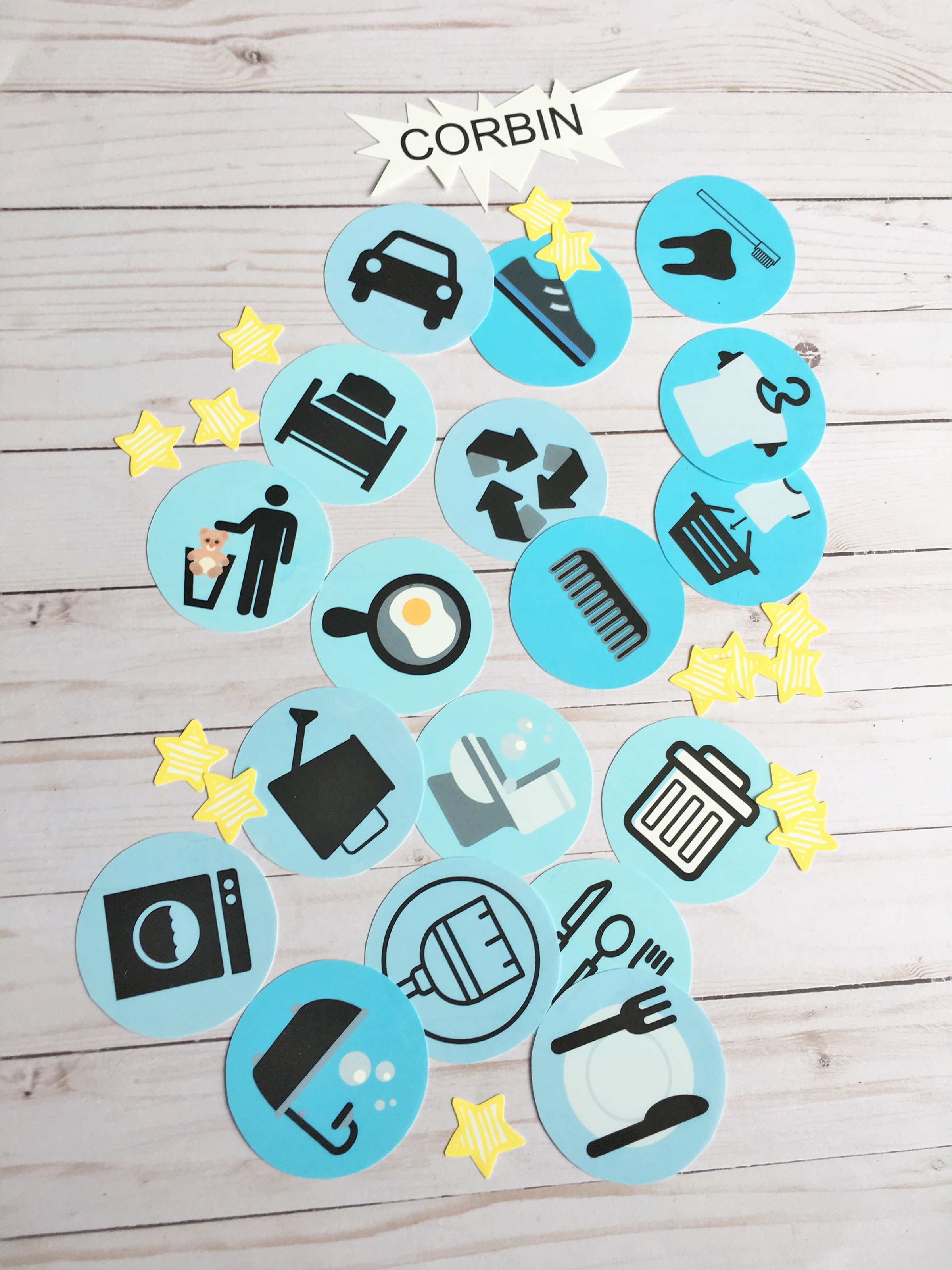 FREE Printable Chore Chart - Made With Magnetic Shrinky Dinks! - Making