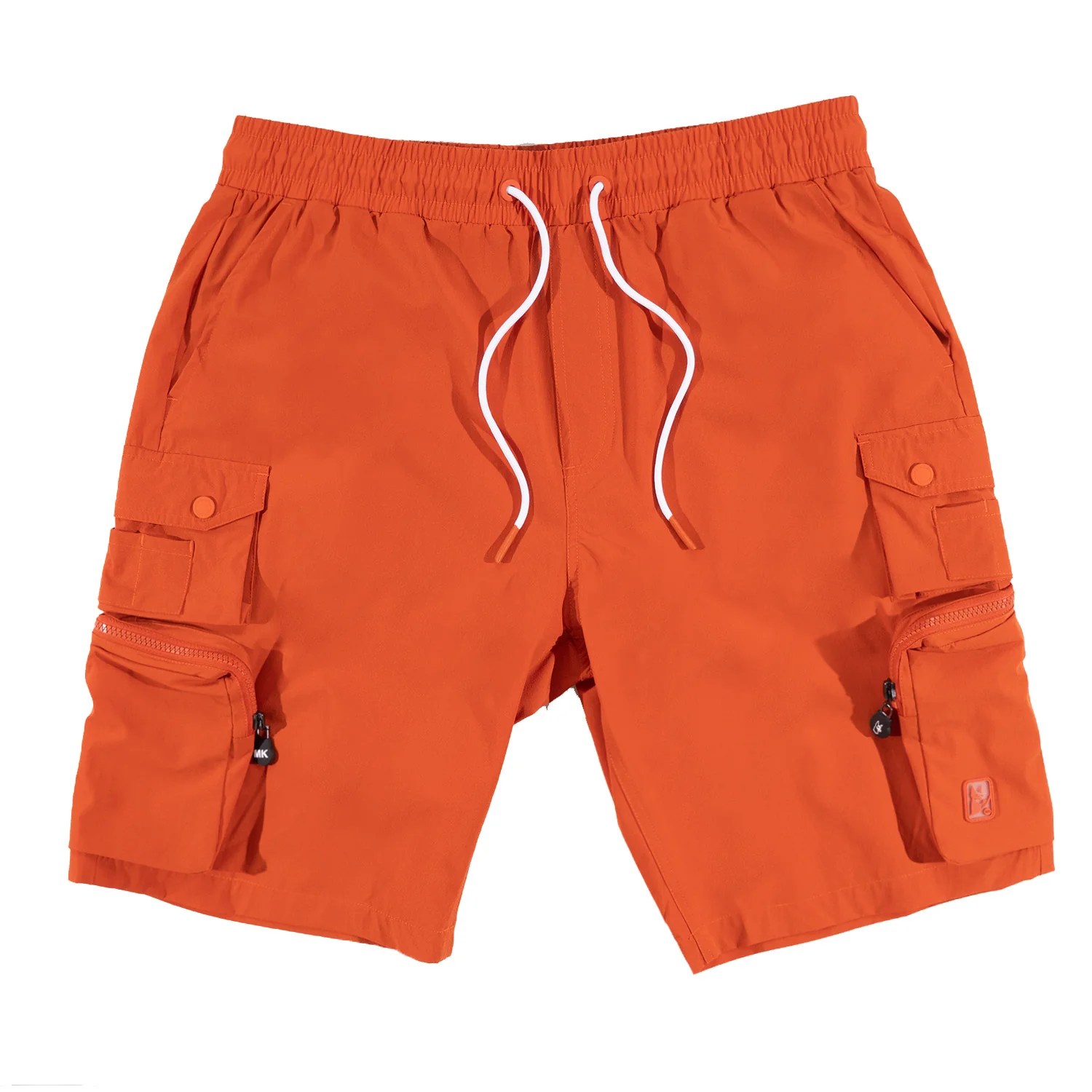 M633 Colton Nylon Spandex Cargo Shorts Orange Makobi Jeans USA