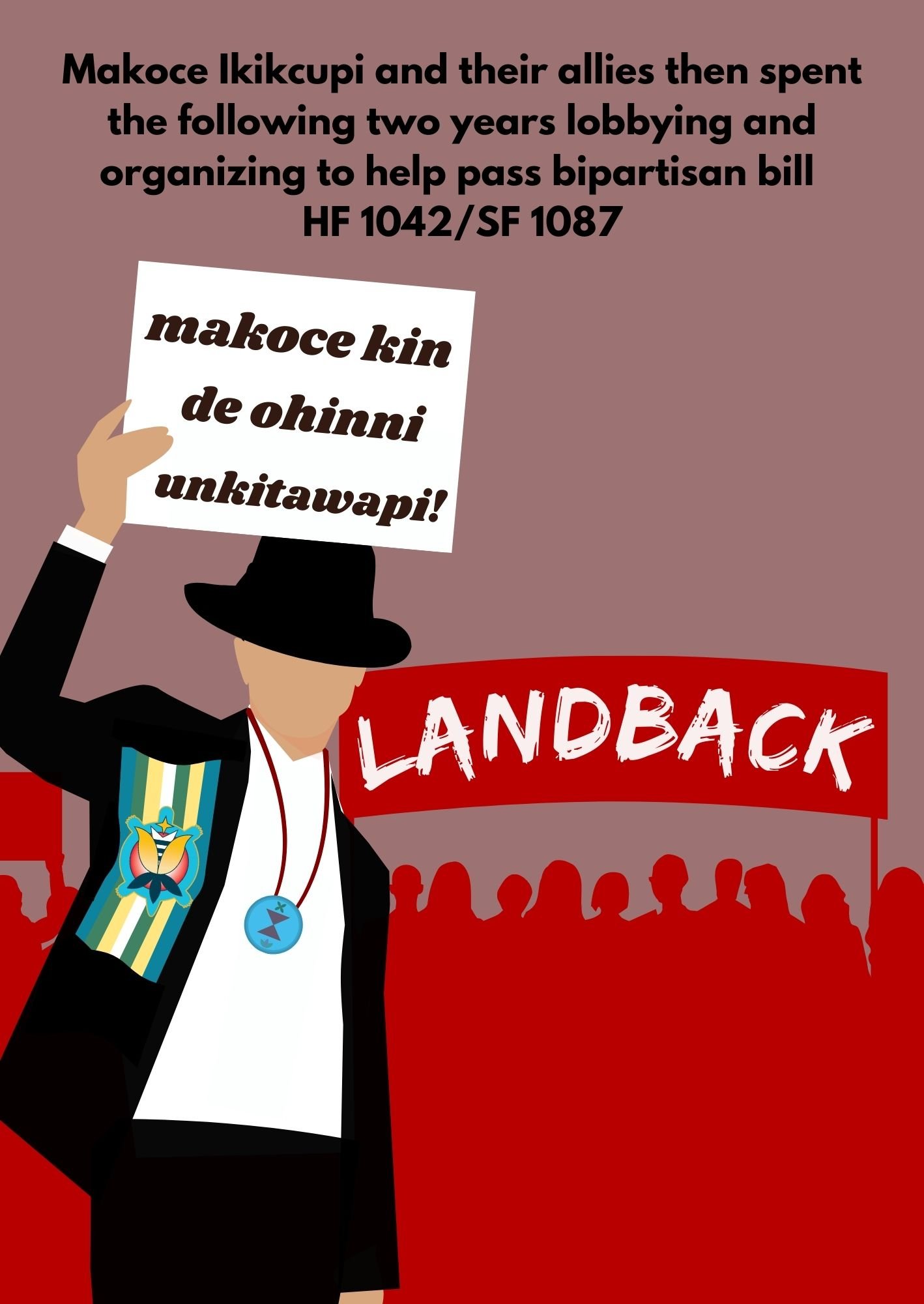 Supporting Dakota Land Justice zine Makoce Ikikcupi (Land Recovery)