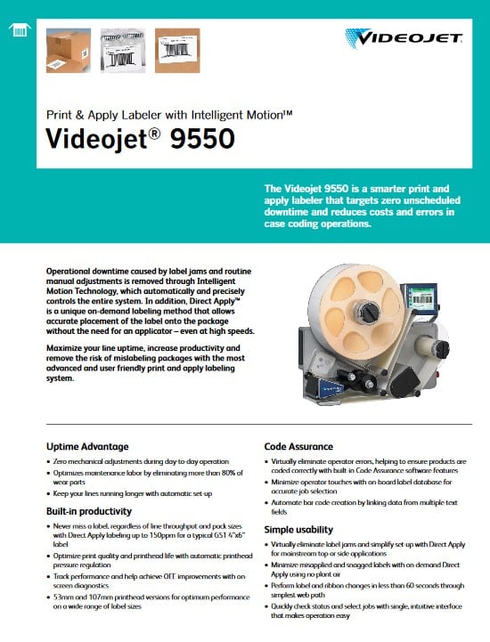 Videojet® 9550 Videojet Indonesia PT. Makro Jaya