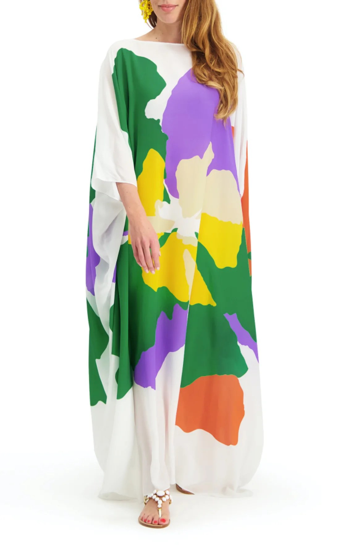 Silk kaftan Nairobi Hibiscus Kaftan MALA CHETTY