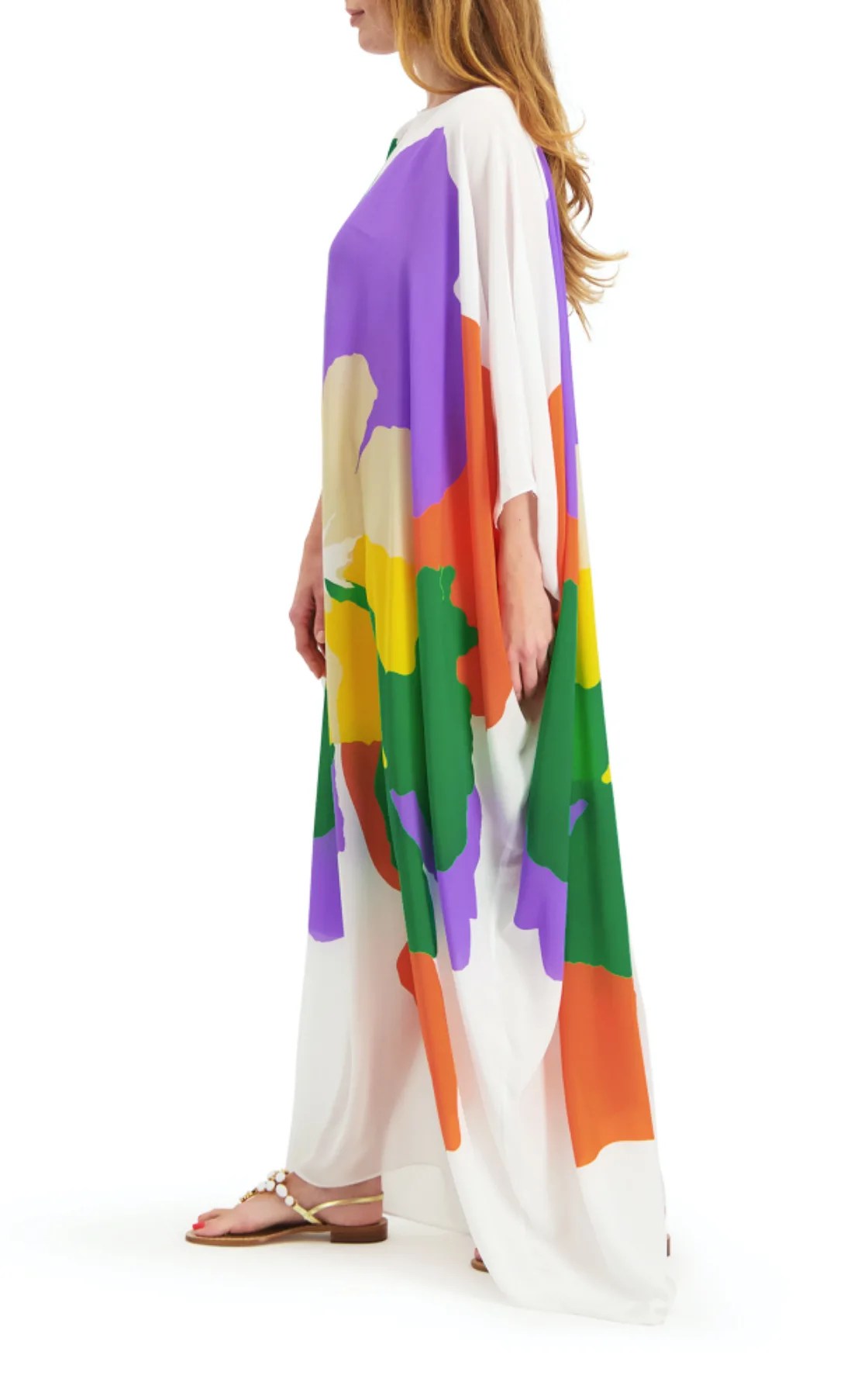 Silk kaftan Nairobi Hibiscus Kaftan MALA CHETTY