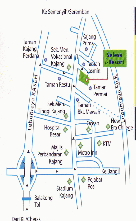 Kajang, City map, Street map, direction map, location map, road map