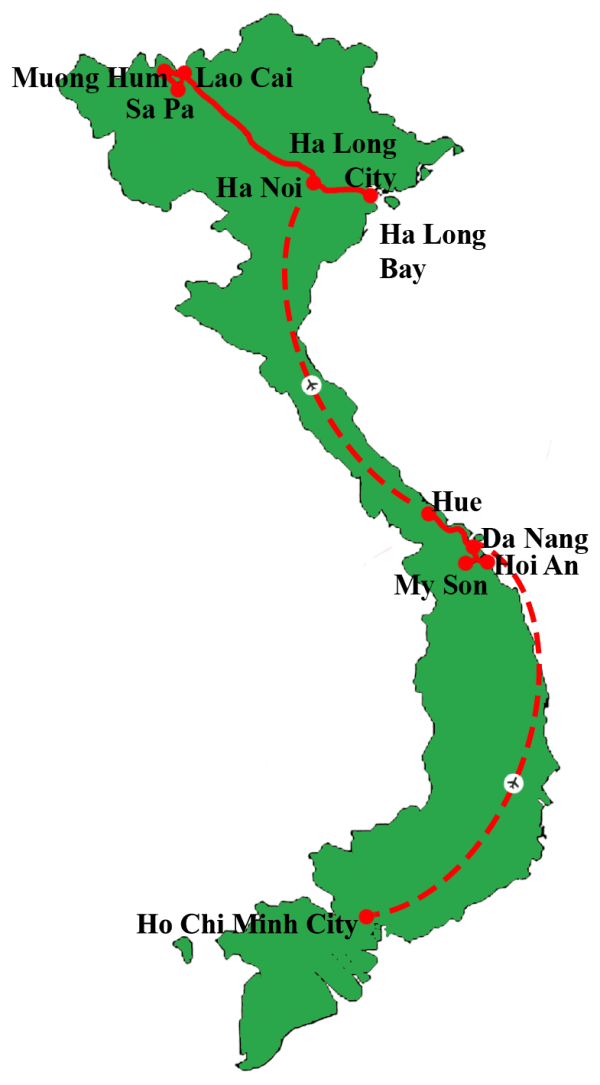 Kaart Noord Vietnam 2022 2022 Vietnam malcolmfackender