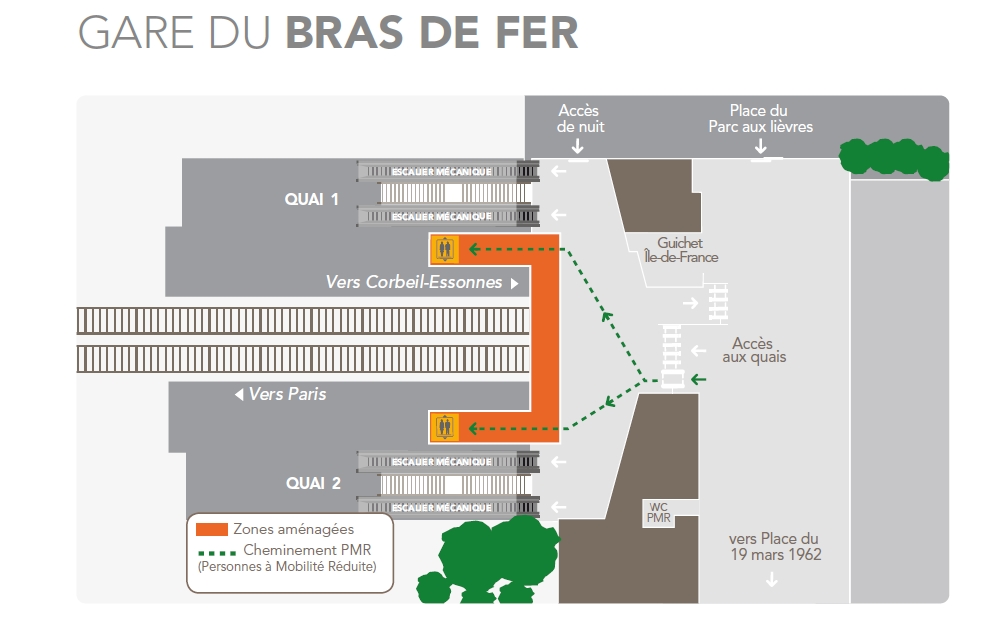 Gare du BrasdeFer les travaux d'accessibilité se poursuivent
