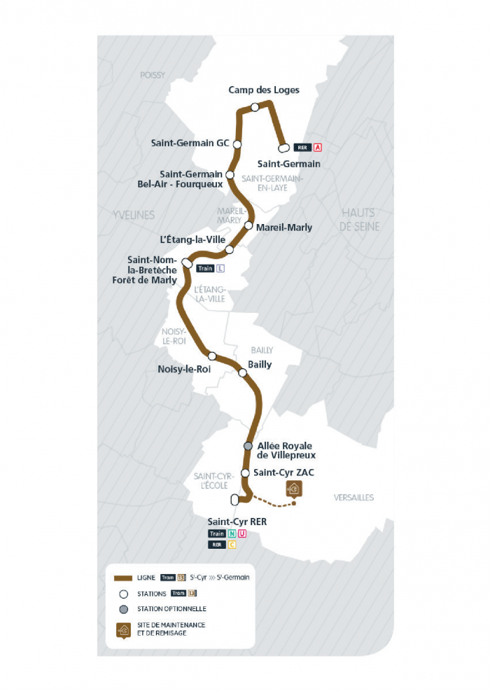 Fermeture de la Grande Ceinture Ouest pour les travaux du futur tram 13