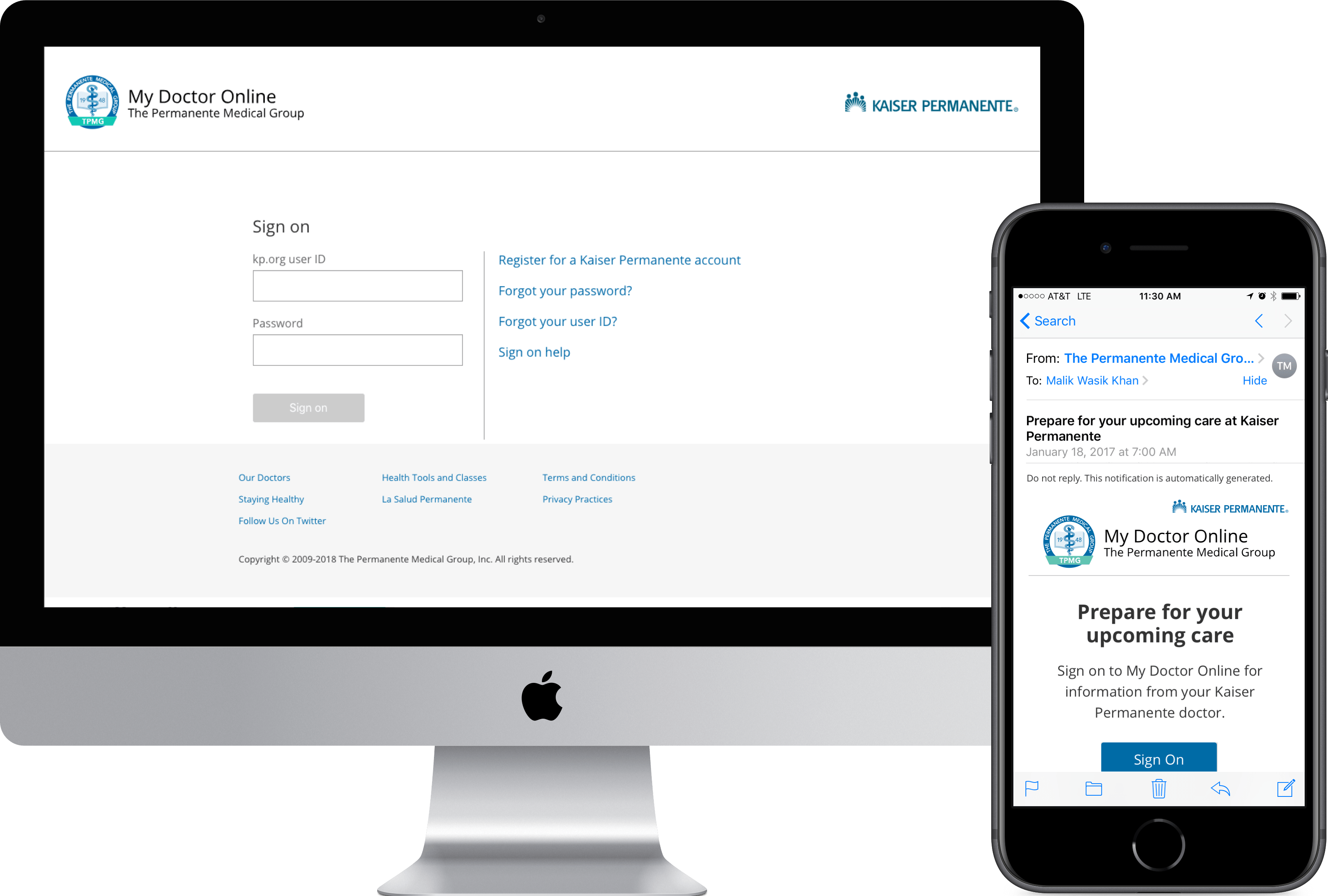 Malik Wasik Khan's Portfolio My Doctor Online Sign On and Health