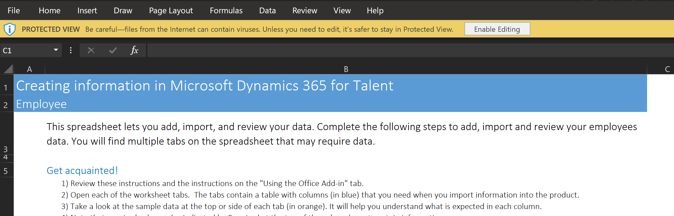 Organisation Setup Excel addin Malin Martnes