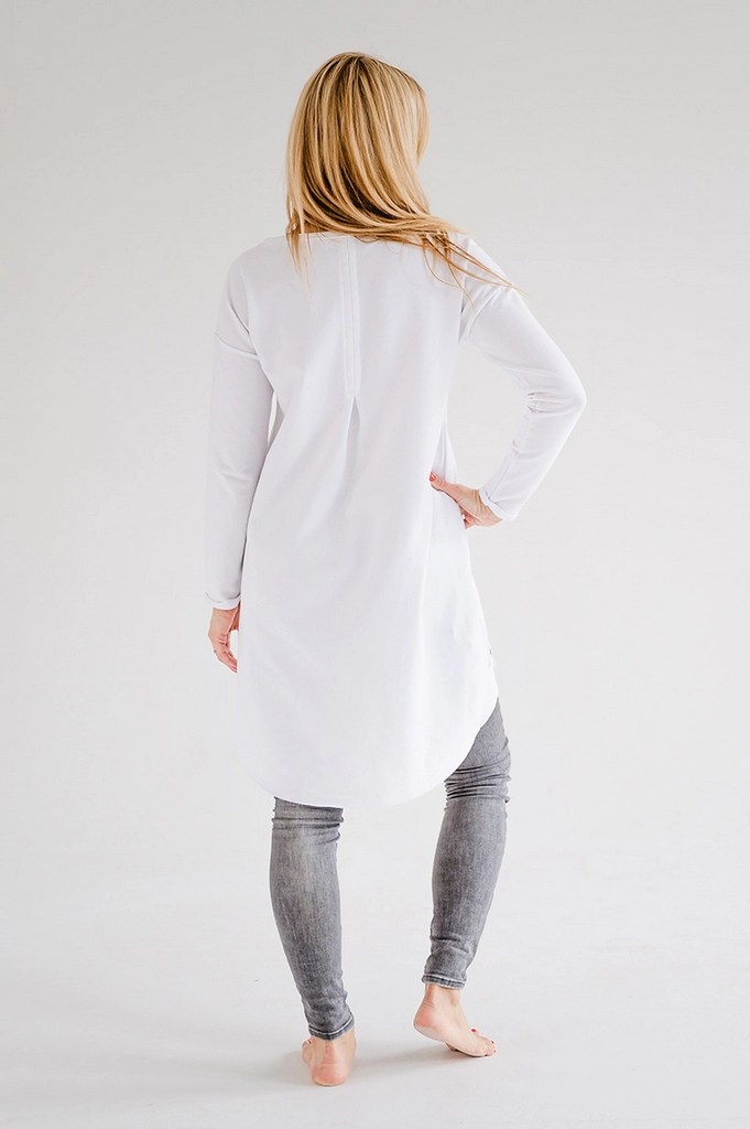 Dámské teplákové mikinošaty MAYA bílé ČESKÁ VÝROBA Maller