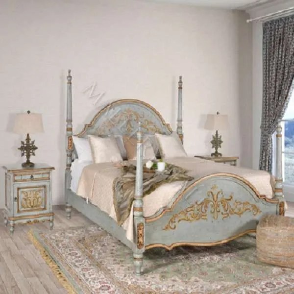 Painted King Poster Bed Cheri Amore French