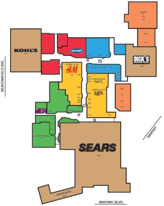 Mall in Roseville, MI