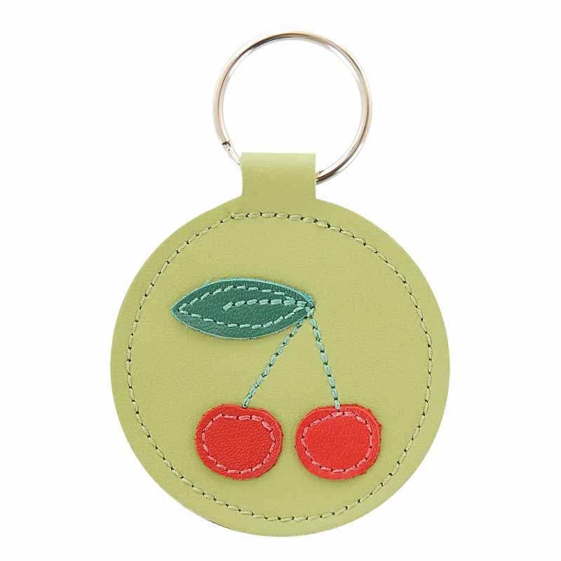 Cherries Keychain / Lime Green