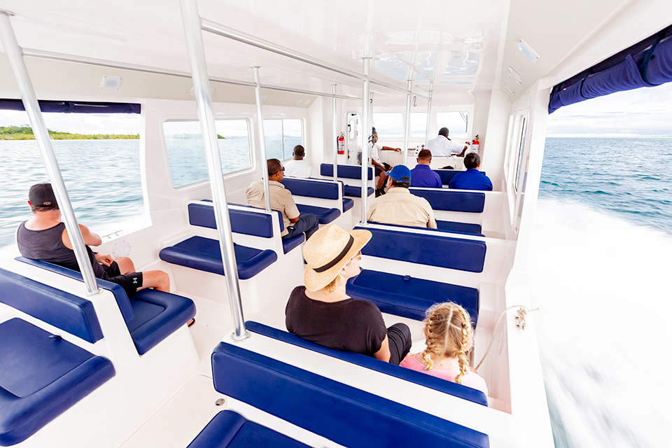 Malolo Cat Fiji Transferring guests directly between Port Denarau