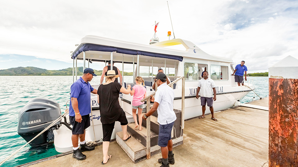Malolo Cat Fiji Transferring guests directly between Port Denarau