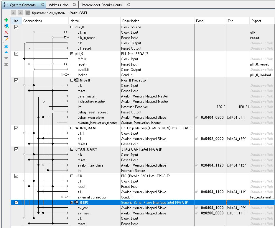 Nios® II Boot Option Generic Serial Flash Interface を使った Boot 方法