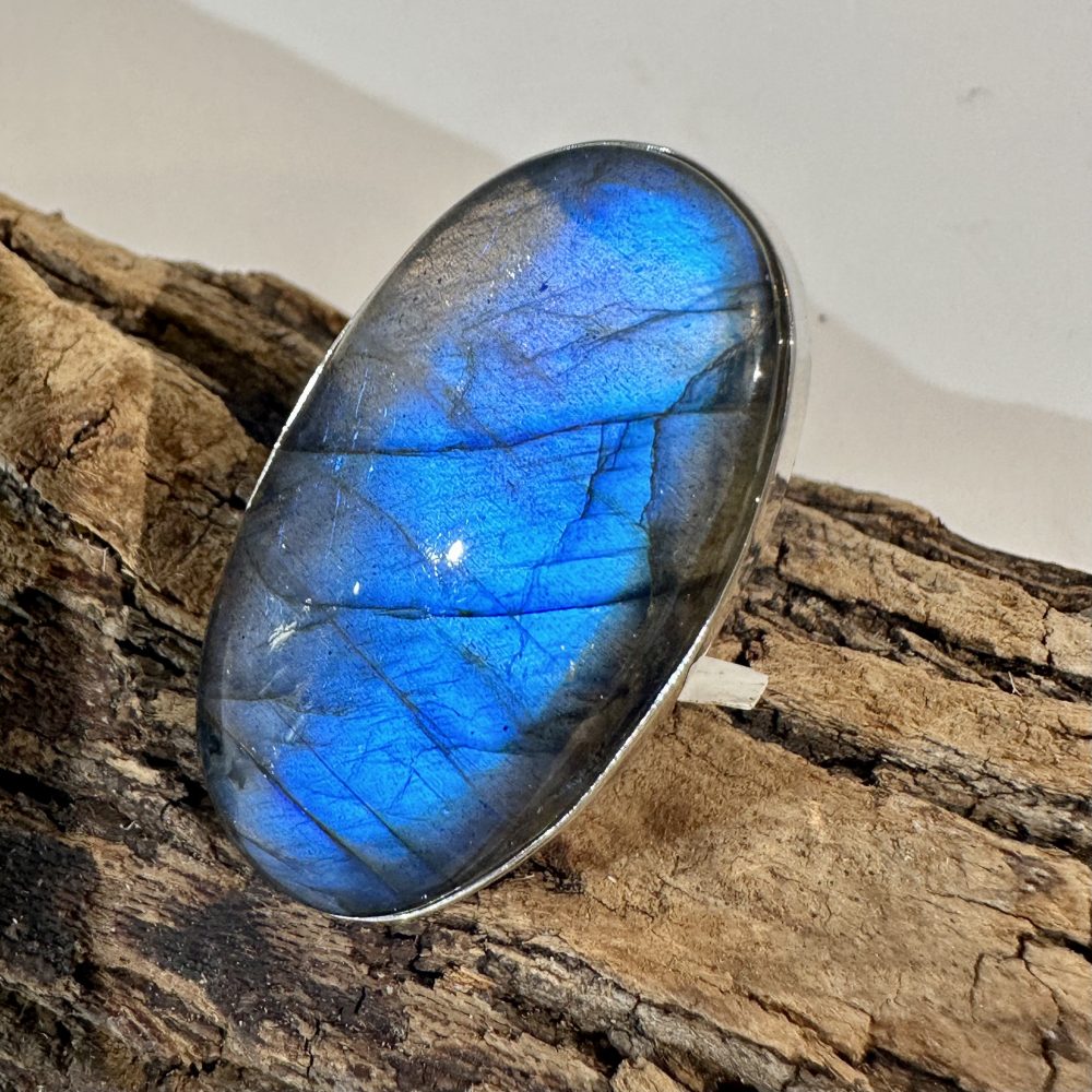 Sterling Silver 925 Labradorite Ring Malta Stone by Strata Designs Ltd