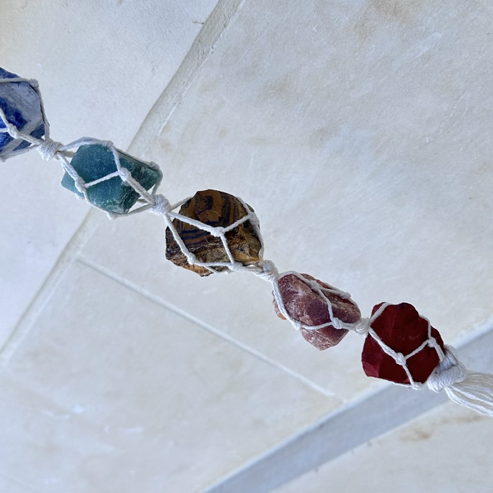 7 Chakra Macrame Hanger Malta Stone by Strata Designs Ltd
