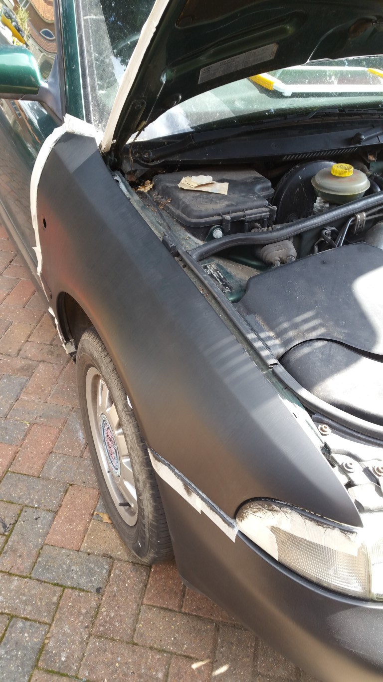 Painting a car with a brush, using chalkboard paint... Overclockers