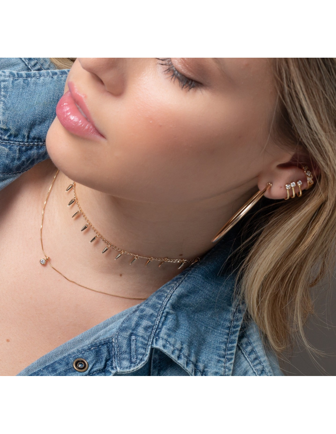 Ear Cuff Orion Prata 925 com Banho de Ouro 18k.