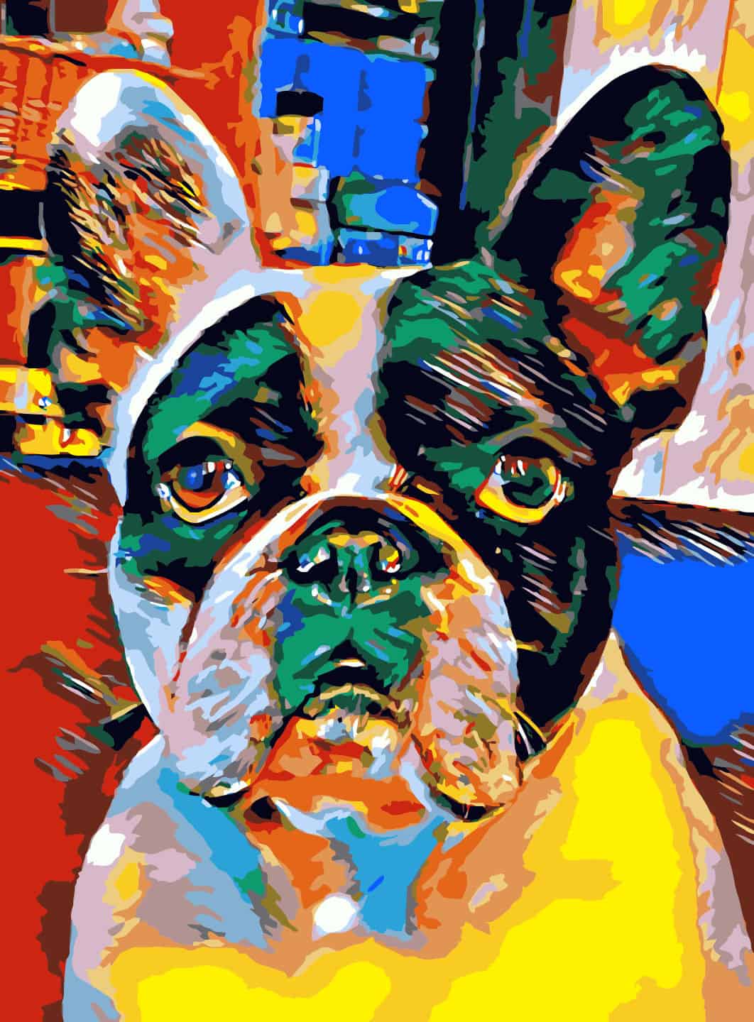 Mops Hund RetroPop Art (Effektbild)