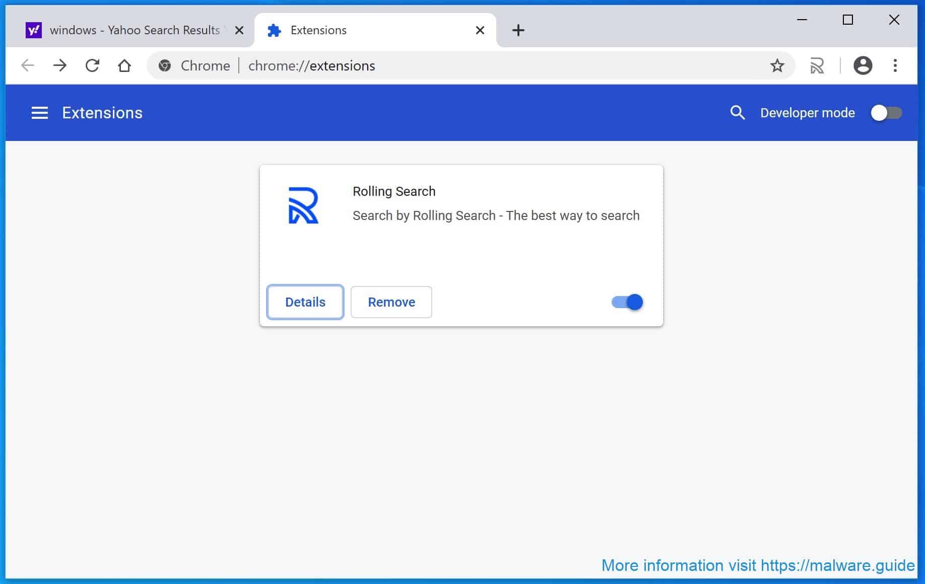 Supprimer le virus Yahoo