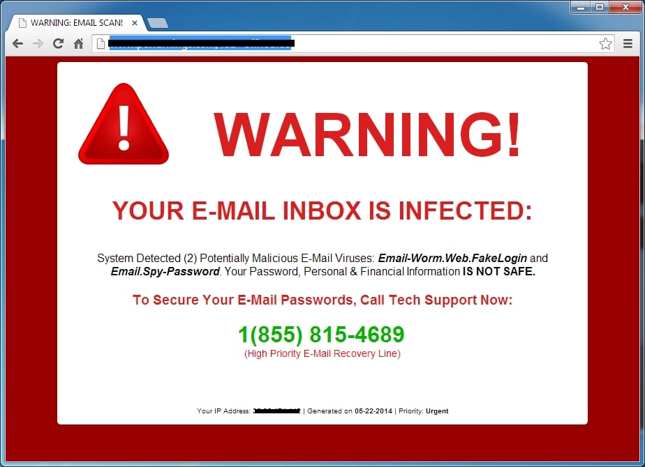 Remove "Warning Email Scan!" popup virus (Removal Guide) Remove "Warning Email Scan!" popup virus (Removal Guide)