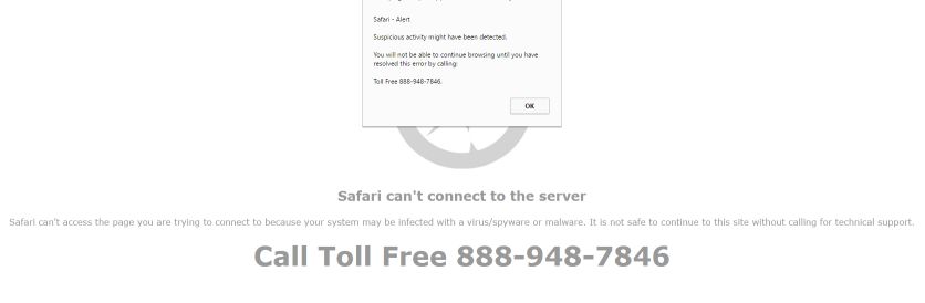 Remove "Safari can't connect to the server" Support Scam