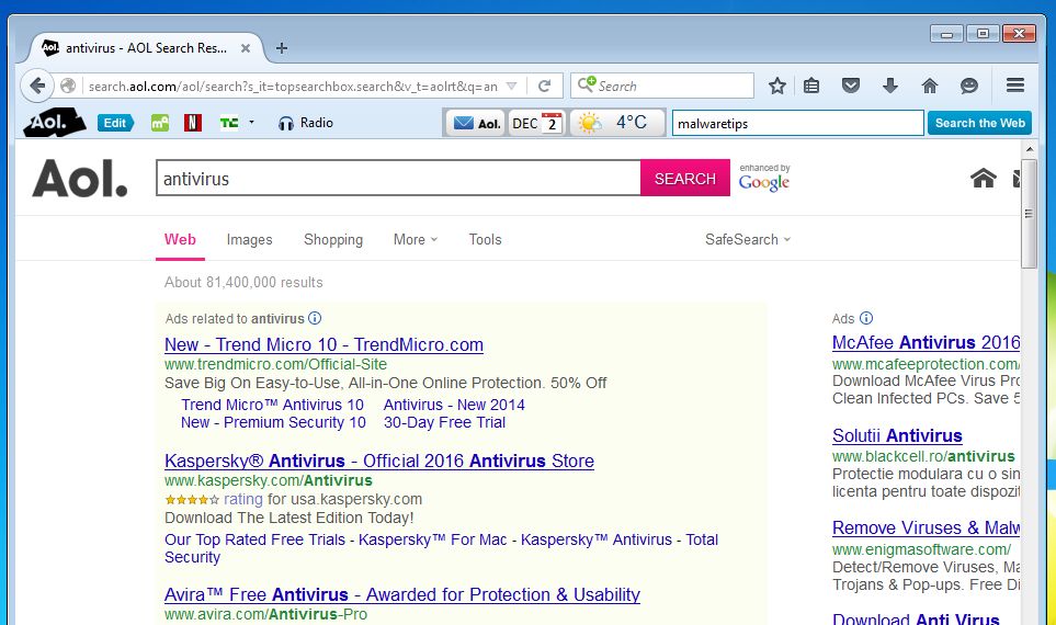 Remove AOL Toolbar and (Removal Guide)
