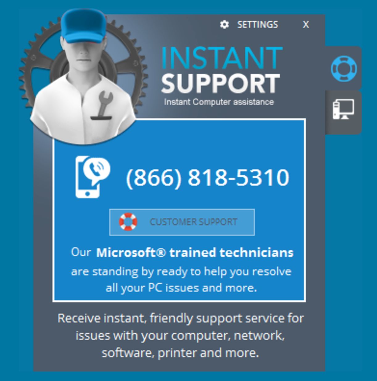 How to remove InstantSupport popup virus (Microsoft Support Scam)