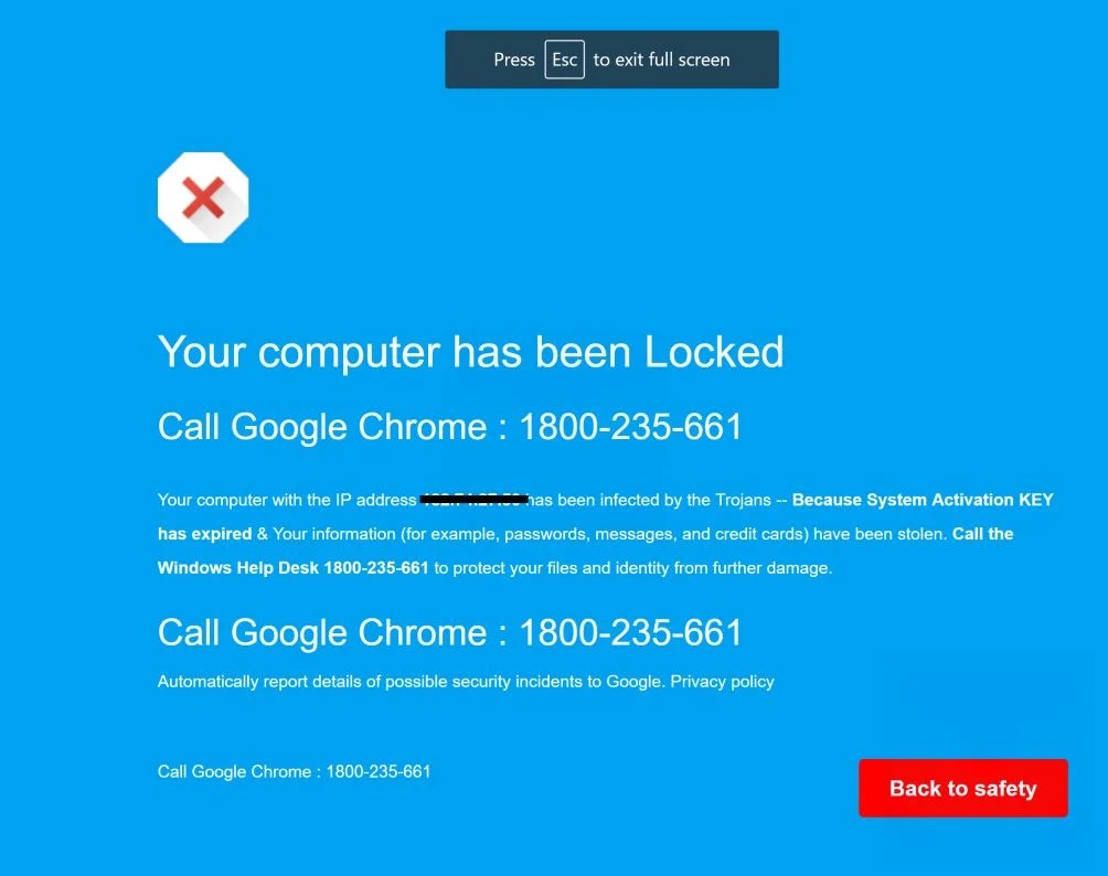 How to remove "Call Google Chrome" Fake Alerts (Support Scam)