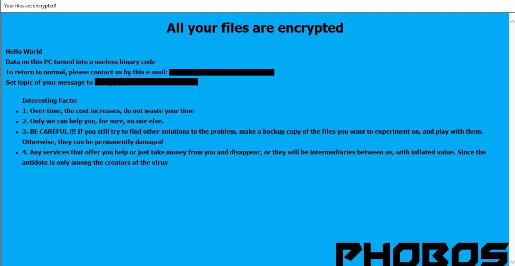 How To Remove Phobos Ransomware