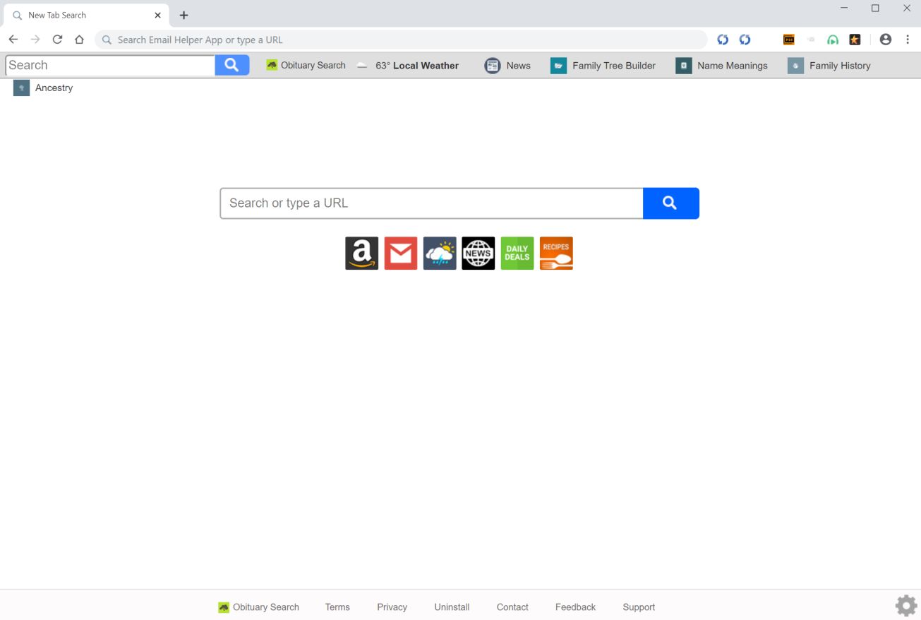 How to remove Obituary Search redirect (Virus Removal Guide)