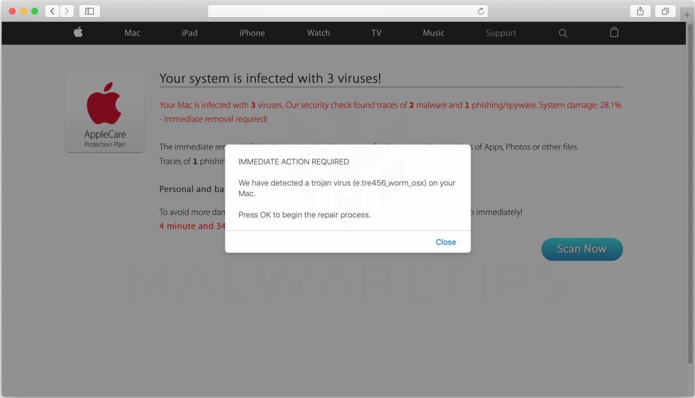 Remove Microsoft or Apple Tech Support Scam popups (Free Guide)