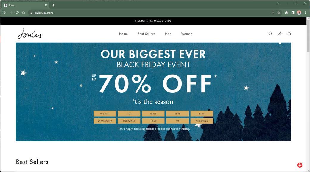 Joules Clearance Sale Scam Don't Fall For This Trick! MalwareTips Blog