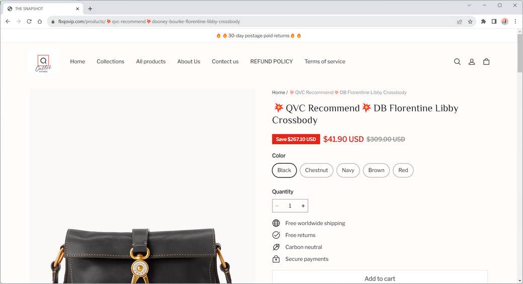 Beware Of “QVC Outlet Stores” sites Scamming Shoppers