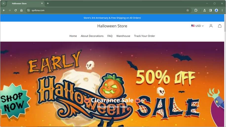 Halloween Store Review A Total Scam Not To Be Trusted