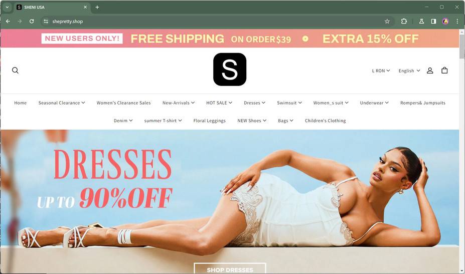Scam Store A Fake SHEIN site