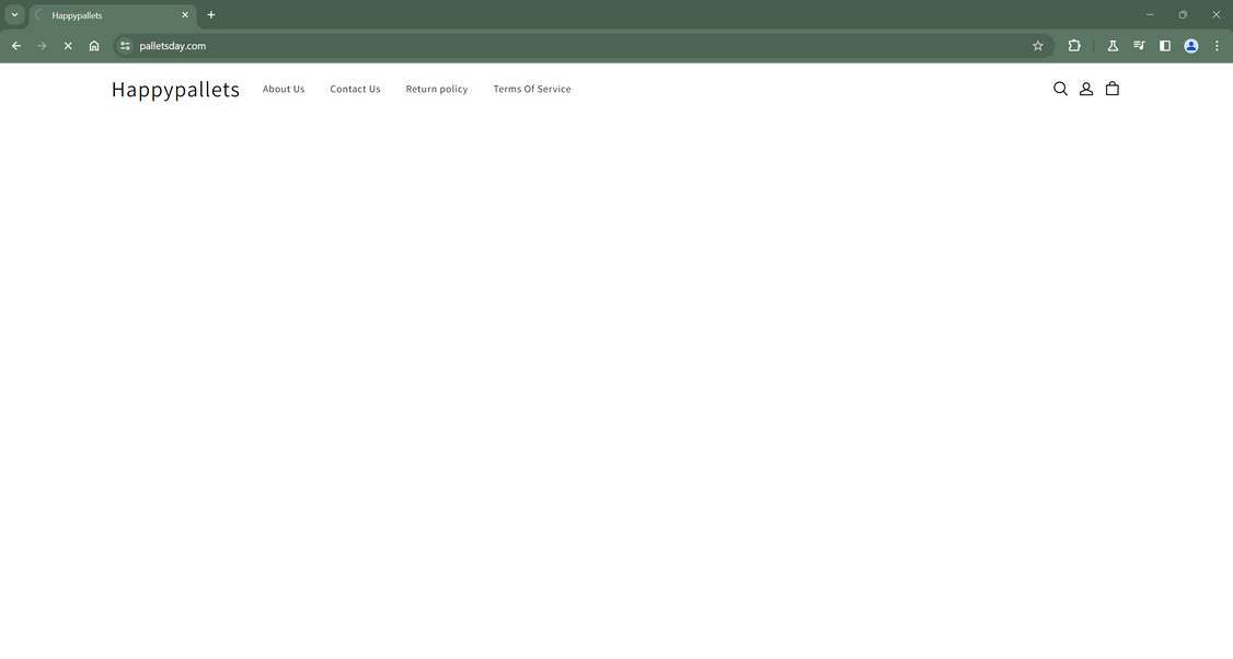 Fake HappyPallets Store Scam Store Warning Signals