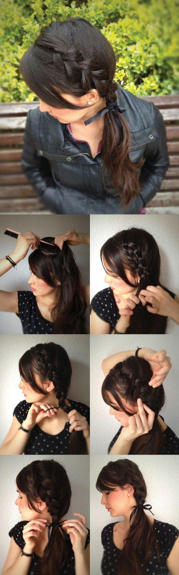 9 Easy And Chic Hairstyle Tutorials With Braids (599 x 1925 Pixel)