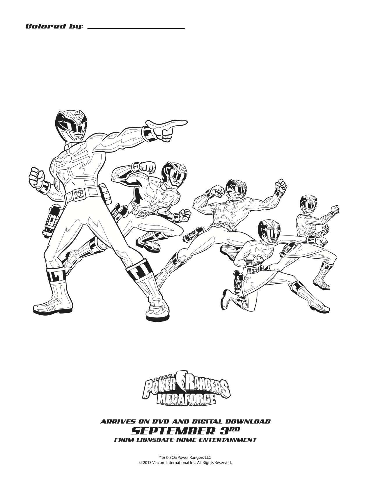 Power Rangers Megaforce Coloring Pages