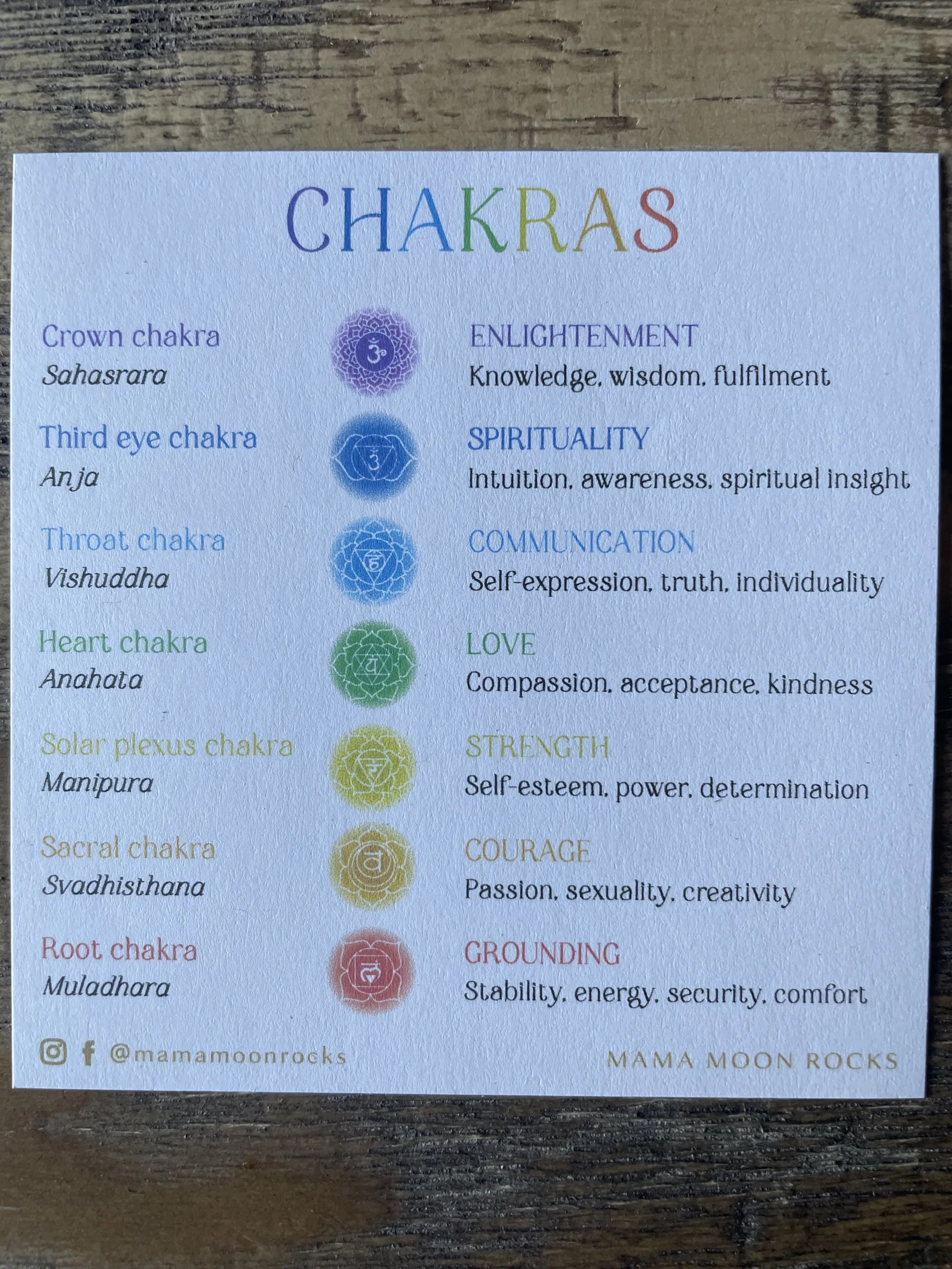 7 Chakra Sage Mama Moon Rocks