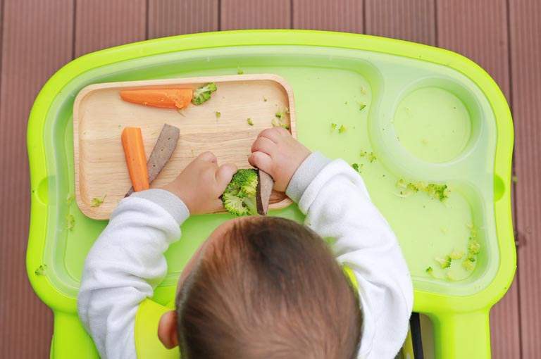 DME à quel âge bébé mange seul ? mamanplus.ma